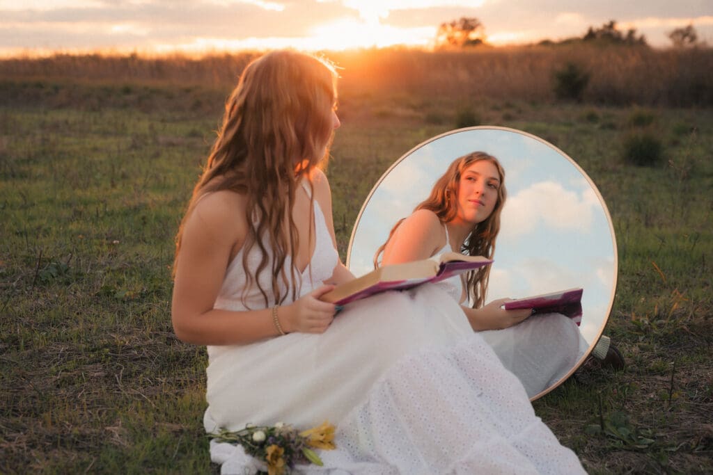 St. Louis senior photo ideas featuring a high school senior in nature